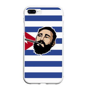 Чехол для iPhone 7Plus/8 Plus матовый с принтом Fidel Castro в Кировске, Силикон | Область печати: задняя сторона чехла, без боковых панелей | castro | che | fidel | guevara | гевара | кастро | фидель | че