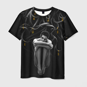 Мужская футболка 3D с принтом Волчонок в Кировске, 100% полиэфир | прямой крой, круглый вырез горловины, длина до линии бедер | Тематика изображения на принте: teen wolf