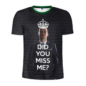 Мужская футболка 3D спортивная с принтом Keep Calm & Miss Me в Кировске, 100% полиэстер с улучшенными характеристиками | приталенный силуэт, круглая горловина, широкие плечи, сужается к линии бедра | holmes | sherlock | мориарти | профессор | холмс | шерлок