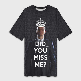 Платье-футболка 3D с принтом Keep Calm  Miss Me в Кировске,  |  | holmes | sherlock | мориарти | профессор | холмс | шерлок