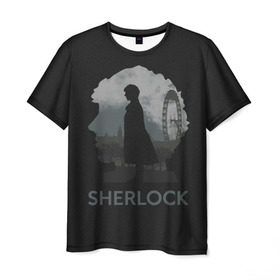 Мужская футболка 3D с принтом Sherlock World в Кировске, 100% полиэфир | прямой крой, круглый вырез горловины, длина до линии бедер | doctor | holmes | холмс | шерлок