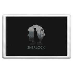 Магнит 45*70 с принтом Sherlock World в Кировске, Пластик | Размер: 78*52 мм; Размер печати: 70*45 | doctor | holmes | холмс | шерлок