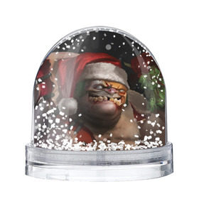 Снежный шар с принтом Пудж в Кировске, Пластик | Изображение внутри шара печатается на глянцевой фотобумаге с двух сторон | christmas | dota | dota 2 | new year | pudge | дота | новый год | пудж | рождество