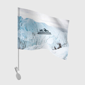Флаг для автомобиля с принтом Snowboarding в Кировске, 100% полиэстер | Размер: 30*21 см | extreme | snowboarding | sport | winter | горы | движение | приключения | снег | сноуборд | спорт | экстрим