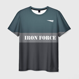Мужская футболка 3D с принтом Iron force в Кировске, 100% полиэфир | прямой крой, круглый вырез горловины, длина до линии бедер | 