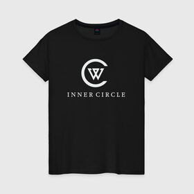 Женская футболка хлопок с принтом Inner circle в Кировске, 100% хлопок | прямой крой, круглый вырез горловины, длина до линии бедер, слегка спущенное плечо | 