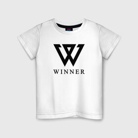 Детская футболка хлопок с принтом Winner (white) в Кировске, 100% хлопок | круглый вырез горловины, полуприлегающий силуэт, длина до линии бедер | Тематика изображения на принте: winner