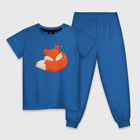 Детская пижама хлопок с принтом Спящая лиса в Кировске, 100% хлопок |  брюки и футболка прямого кроя, без карманов, на брюках мягкая резинка на поясе и по низу штанин
 | лиса | лисенок | лисица | лисичка