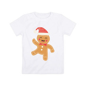 Детская футболка хлопок с принтом Мr Печенька в Кировске, 100% хлопок | круглый вырез горловины, полуприлегающий силуэт, длина до линии бедер | 