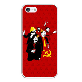 Чехол для iPhone 5/5S матовый с принтом Communist Party в Кировске, Силикон | Область печати: задняя сторона чехла, без боковых панелей | lenin | october | party | red | russia | soviet union | stalin | ussr | большевик | коммунист | красный | ленин | октябрь | пати | россия | советский союз | ссср | сталин