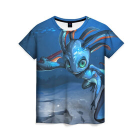 Женская футболка 3D с принтом Морское Существо в Кировске, 100% полиэфир ( синтетическое хлопкоподобное полотно) | прямой крой, круглый вырез горловины, длина до линии бедер | fizz | league of legends | lol | лига легенд | лол | физз