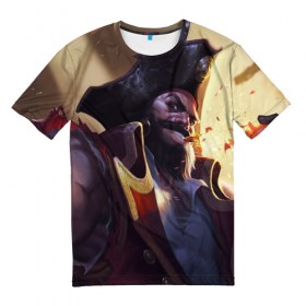 Мужская футболка 3D с принтом Pirate в Кировске, 100% полиэфир | прямой крой, круглый вырез горловины, длина до линии бедер | 