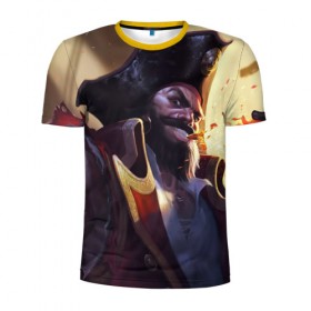 Мужская футболка 3D спортивная с принтом Pirate в Кировске, 100% полиэстер с улучшенными характеристиками | приталенный силуэт, круглая горловина, широкие плечи, сужается к линии бедра | 