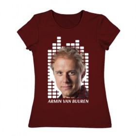 Женская футболка хлопок с принтом EQ - Armin van Buuren в Кировске, 100% хлопок | прямой крой, круглый вырез горловины, длина до линии бедер, слегка спущенное плечо | 