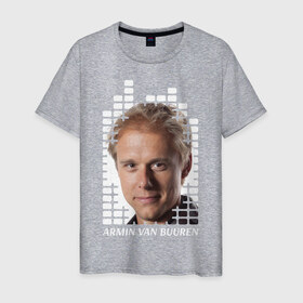 Мужская футболка хлопок с принтом EQ - Armin van Buuren в Кировске, 100% хлопок | прямой крой, круглый вырез горловины, длина до линии бедер, слегка спущенное плечо. | 