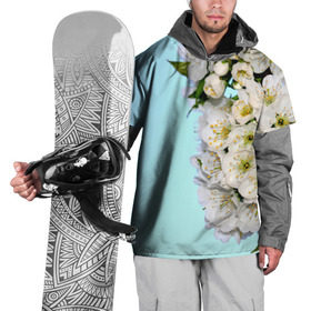 Накидка на куртку 3D с принтом Сакура в Кировске, 100% полиэстер |  | вишня | сакура | яблоня | япония