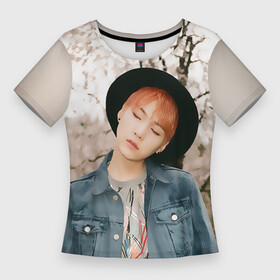 Женская футболка 3D Slim с принтом Min Yoon Gi в Кировске,  |  | bangtan | bangtan boys | bts | bulletproof boy scouts | k pop | kpop | ви | вишня | джей хоуп | джин | к поп | корейская попса | кпоп | рэп монстр | чимин | чонг | шуга