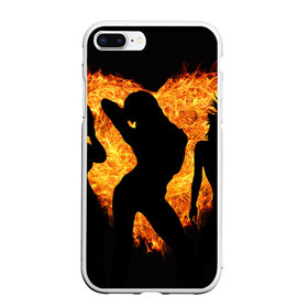 Чехол для iPhone 7Plus/8 Plus матовый с принтом Танец огня в Кировске, Силикон | Область печати: задняя сторона чехла, без боковых панелей | любовь | огонь | пламя | сердце | танец