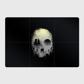 Магнитный плакат 3Х2 с принтом Мертвый туман в Кировске, Полимерный материал с магнитным слоем | 6 деталей размером 9*9 см | bone | ciyt | dark | evil | skelet | skull | город | кости | скелет | туман | череп