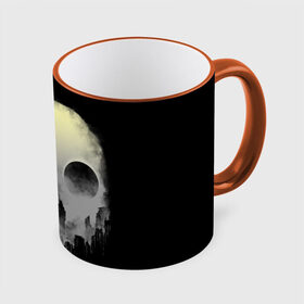 Кружка 3D с принтом Мертвый туман в Кировске, керамика | ёмкость 330 мл | bone | ciyt | dark | evil | skelet | skull | город | кости | скелет | туман | череп