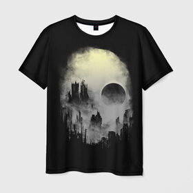 Мужская футболка 3D с принтом Мертвый туман в Кировске, 100% полиэфир | прямой крой, круглый вырез горловины, длина до линии бедер | bone | ciyt | dark | evil | skelet | skull | город | кости | скелет | туман | череп
