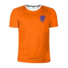 Мужская футболка 3D спортивная с принтом Сборная Голландии в Кировске, 100% полиэстер с улучшенными характеристиками | приталенный силуэт, круглая горловина, широкие плечи, сужается к линии бедра | Тематика изображения на принте: holland | голландия | нидерланды