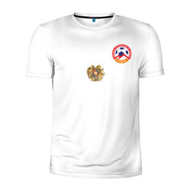 Мужская футболка 3D спортивная с принтом Сборная Армении в Кировске, 100% полиэстер с улучшенными характеристиками | приталенный силуэт, круглая горловина, широкие плечи, сужается к линии бедра | Тематика изображения на принте: armenia | армения | футбол
