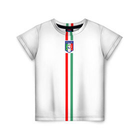 Детская футболка 3D с принтом Сборная Италии в Кировске, 100% гипоаллергенный полиэфир | прямой крой, круглый вырез горловины, длина до линии бедер, чуть спущенное плечо, ткань немного тянется | italy | италия