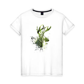 Женская футболка хлопок с принтом Дикая природа в Кировске, 100% хлопок | прямой крой, круглый вырез горловины, длина до линии бедер, слегка спущенное плечо | 