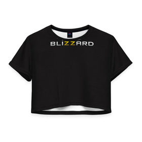 Женская футболка 3D укороченная с принтом Blizzard не такой в Кировске, 100% полиэстер | круглая горловина, длина футболки до линии талии, рукава с отворотами | 