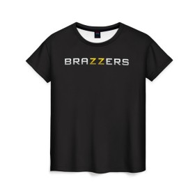 Женская футболка 3D с принтом Brazzers в Кировске, 100% полиэфир ( синтетическое хлопкоподобное полотно) | прямой крой, круглый вырез горловины, длина до линии бедер | Тематика изображения на принте: 