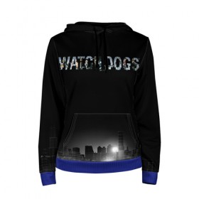 Женская толстовка 3D с принтом Watch Dogs 2 в Кировске, 100% полиэстер  | двухслойный капюшон со шнурком для регулировки, мягкие манжеты на рукавах и по низу толстовки, спереди карман-кенгуру с мягким внутренним слоем. | dogs | ubisoft | watch | watchdogs | псы | сторожевые | хакер