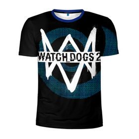 Мужская футболка 3D спортивная с принтом Watch Dogs 2 в Кировске, 100% полиэстер с улучшенными характеристиками | приталенный силуэт, круглая горловина, широкие плечи, сужается к линии бедра | dogs | ubisoft | watch | watchdogs | псы | сторожевые | хакер