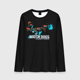 Мужской лонгслив 3D с принтом Watch Dogs 2 в Кировске, 100% полиэстер | длинные рукава, круглый вырез горловины, полуприлегающий силуэт | dogs | ubisoft | watch | watchdogs | псы | сторожевые | хакер