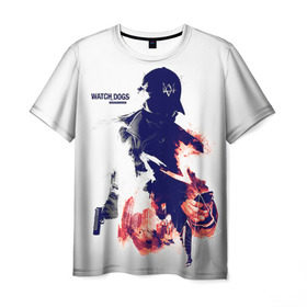 Мужская футболка 3D с принтом Watch Dogs 2 в Кировске, 100% полиэфир | прямой крой, круглый вырез горловины, длина до линии бедер | dogs | ubisoft | watch | псы | сторожевые