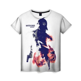 Женская футболка 3D с принтом Watch Dogs 2 в Кировске, 100% полиэфир ( синтетическое хлопкоподобное полотно) | прямой крой, круглый вырез горловины, длина до линии бедер | dogs | ubisoft | watch | псы | сторожевые