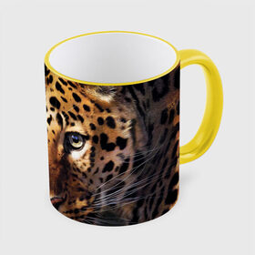 Кружка 3D с принтом Леопард в Кировске, керамика | ёмкость 330 мл | Тематика изображения на принте: animal | leopard | look | predator | spotted | wild | взгляд | дикий | животное | леопард | пятнистый | хищник