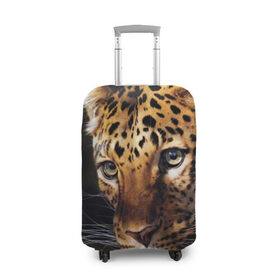 Чехол для чемодана 3D с принтом Леопард в Кировске, 86% полиэфир, 14% спандекс | двустороннее нанесение принта, прорези для ручек и колес | animal | leopard | look | predator | spotted | wild | взгляд | дикий | животное | леопард | пятнистый | хищник
