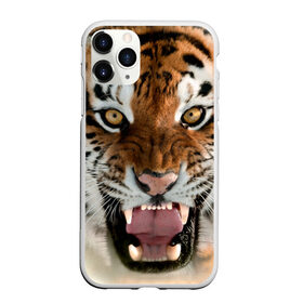 Чехол для iPhone 11 Pro матовый с принтом Тигр в Кировске, Силикон |  | Тематика изображения на принте: animal | predator | striped | tiger | view | wild | взгляд | дикий | животное | полосатый | тигр | хищник