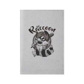 Обложка для паспорта матовая кожа с принтом Злой енот в Кировске, натуральная матовая кожа | размер 19,3 х 13,7 см; прозрачные пластиковые крепления | evil | raccoon | бита | енот
