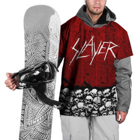 Накидка на куртку 3D с принтом Slayer Red в Кировске, 100% полиэстер |  | metal | rock | метал | рок | слэйер | трэш | череп