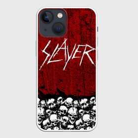 Чехол для iPhone 13 mini с принтом Slayer Red в Кировске,  |  | Тематика изображения на принте: metal | rock | метал | рок | слэйер | трэш | череп