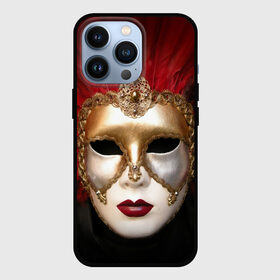Чехол для iPhone 13 Pro с принтом Венецианская маска в Кировске,  |  | венеция | италия | карнавал | красный | лицо | перья