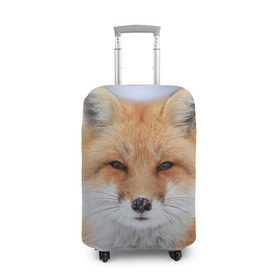 Чехол для чемодана 3D с принтом Лиса в Кировске, 86% полиэфир, 14% спандекс | двустороннее нанесение принта, прорези для ручек и колес | animal | fox | look | predator | red | sly | wild | взгляд | дикая | животное | лиса | рыжая | хитрая | хищник