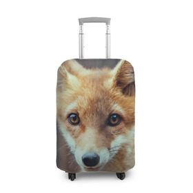 Чехол для чемодана 3D с принтом Лиса в Кировске, 86% полиэфир, 14% спандекс | двустороннее нанесение принта, прорези для ручек и колес | animal | baby | fox | look | predator | red | sly | wild | взгляд | дикая | животное | лиса | малыш | рыжая | хитрая | хищник