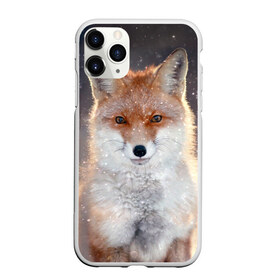Чехол для iPhone 11 Pro Max матовый с принтом Лиса в Кировске, Силикон |  | animal | baby | fox | predator | red | sly | snow | view | wild | winter | взгляд | дикая | животное | зима | лиса | малыш | рыжая | снег | хитрая | хищник