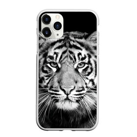 Чехол для iPhone 11 Pro матовый с принтом Тигр в Кировске, Силикон |  | animal | black   white | look | predator | tiger | wild | взгляд | дикий | животное | тигр | хищник | черно   белый