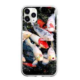 Чехол для iPhone 11 Pro матовый с принтом Koi Fish (карпы кои) в Кировске, Силикон |  | bright | brocade | carp | color | decorative | depth | exotic | fish | koi | koi fish | sea | water | вода | глубина | декоративные | карпы | кои | море | парчовый | рыбки | цвет | экзотические | яркий