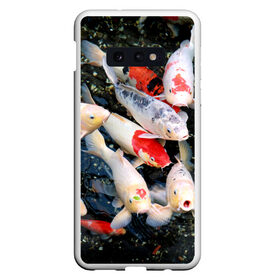 Чехол для Samsung S10E с принтом Koi Fish (карпы кои) в Кировске, Силикон | Область печати: задняя сторона чехла, без боковых панелей | bright | brocade | carp | color | decorative | depth | exotic | fish | koi | koi fish | sea | water | вода | глубина | декоративные | карпы | кои | море | парчовый | рыбки | цвет | экзотические | яркий