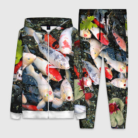 Женский костюм 3D с принтом Koi Fish (карпы кои) в Кировске,  |  | bright | brocade | carp | color | decorative | depth | exotic | fish | koi | koi fish | sea | water | вода | глубина | декоративные | карпы | кои | море | парчовый | рыбки | цвет | экзотические | яркий